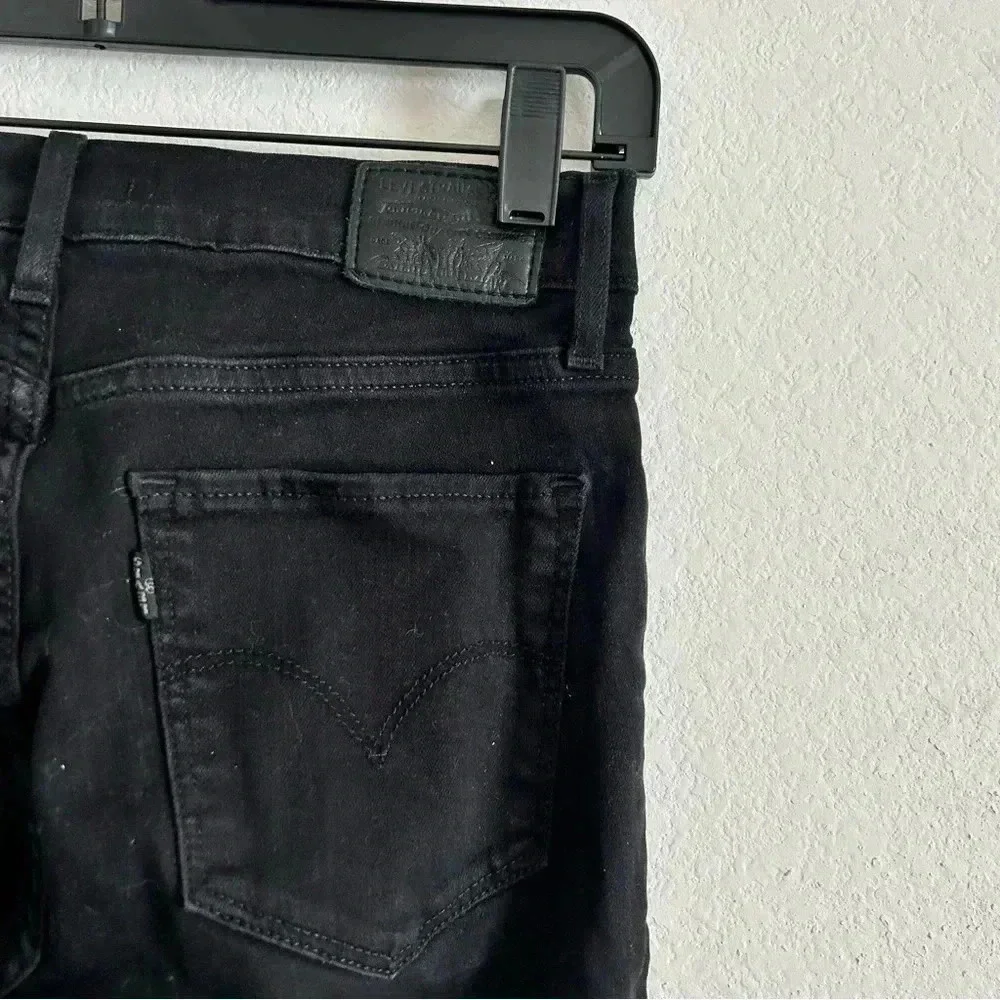 Levi's 724 Straight Crop Jeans |Black Pixel| size 26